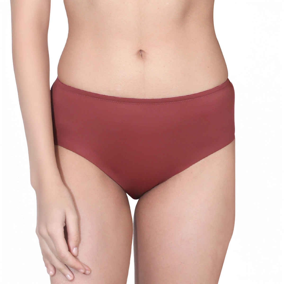 D'chica Women's Seamless Hipster Panties | Full Coverage Panties | Pack of 2 | Brown | Grey | S