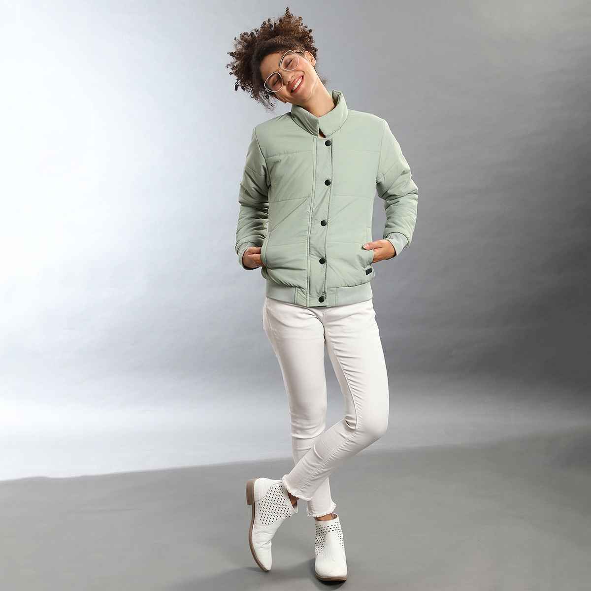 Campus Sutra Women's Jacket | Grey - S