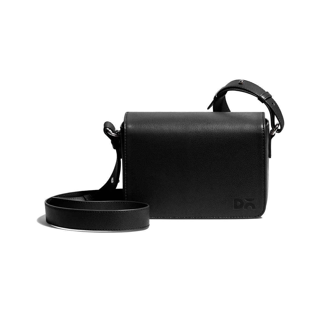 Daily Objects Sol Box Sling Crossbody Bag |Durable Vegan Leather | Black