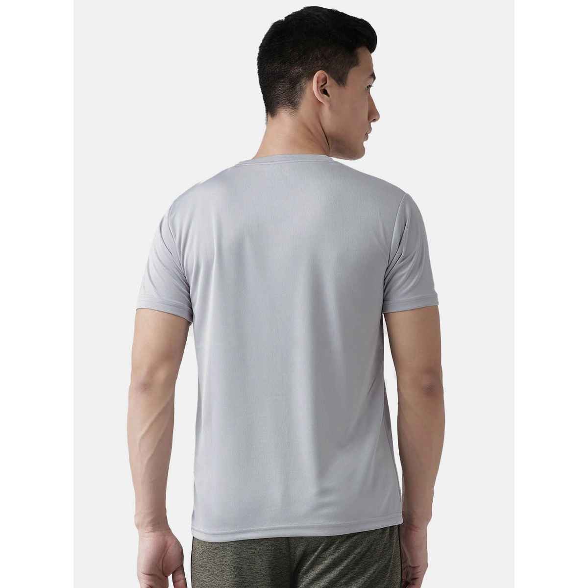 Chkokko Men's Solid Regular Fit Sports T-shirt | Sand - L