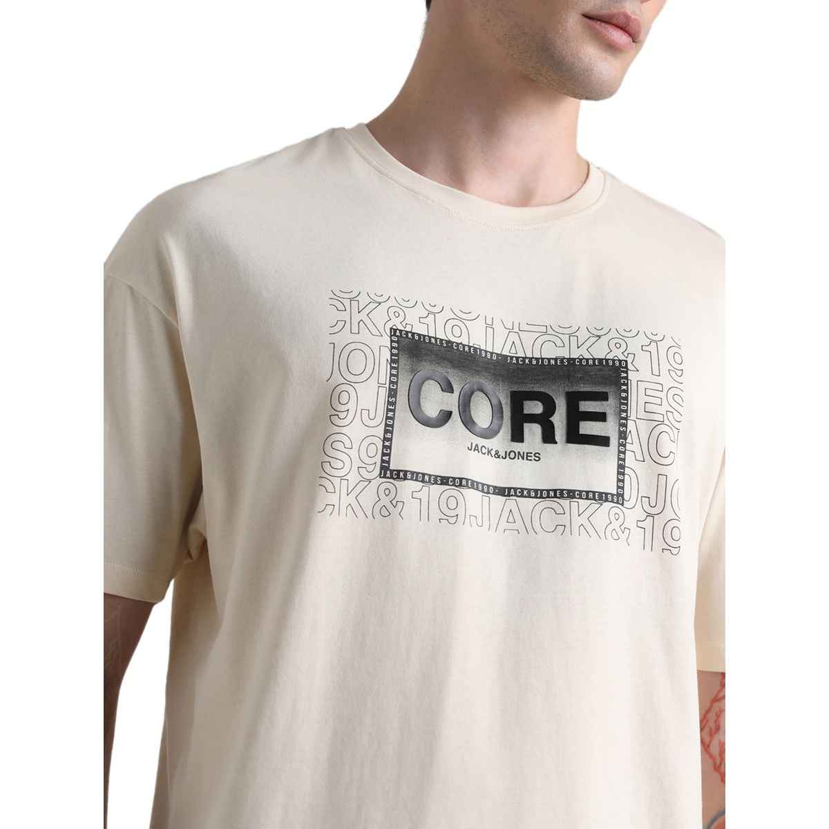 JACK & JONES Men's Boxy fit T-shirt | Brown - L
