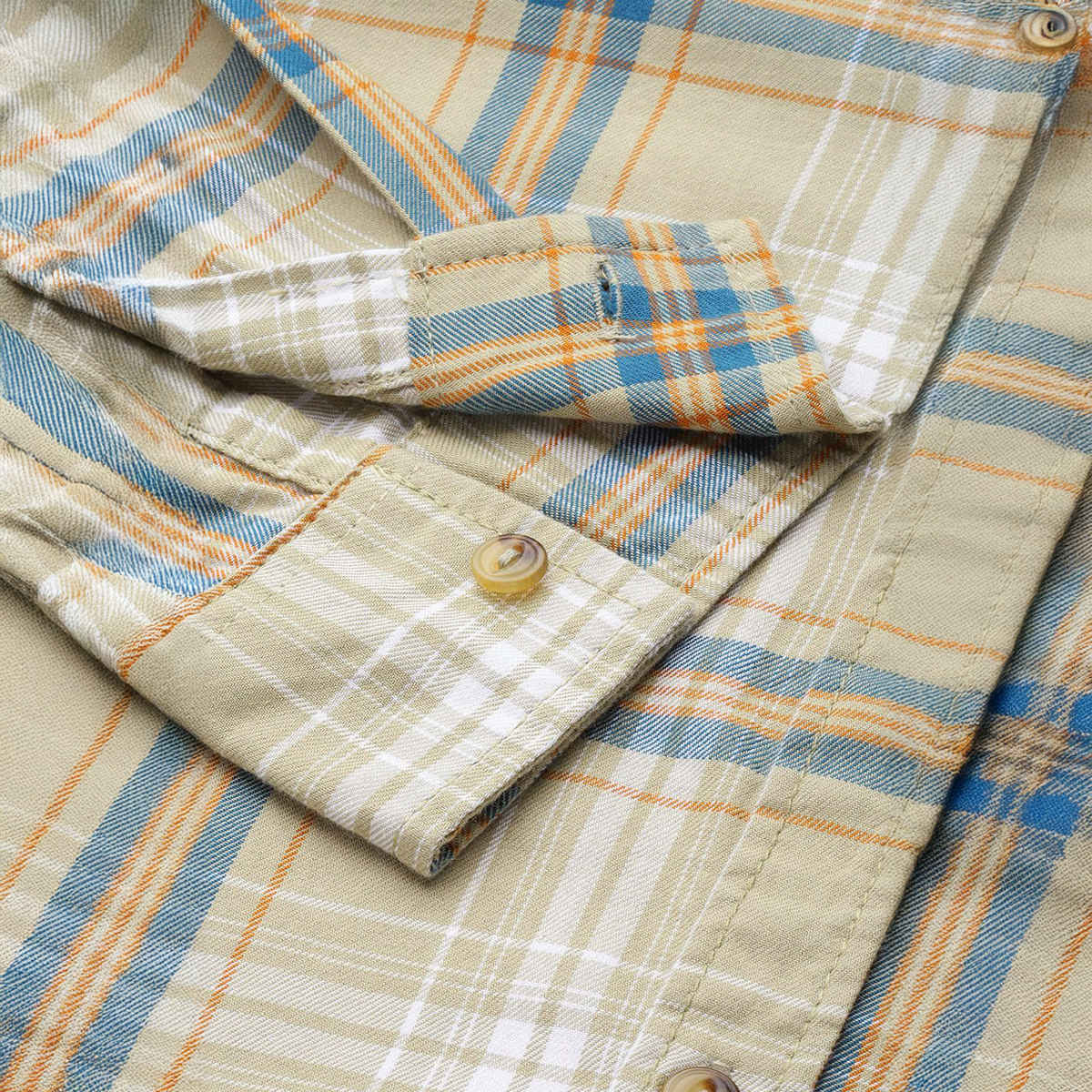 The Indian Garage Co Men's Slim Fit Checked Casual Shirt | Green - S