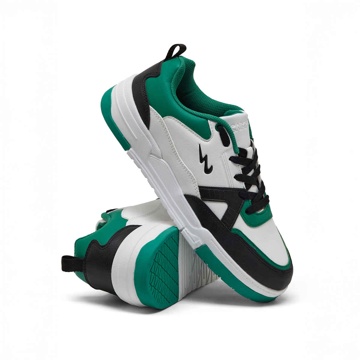 Campus Men's Sneakers | OG-27 | White and Green - UK 7
