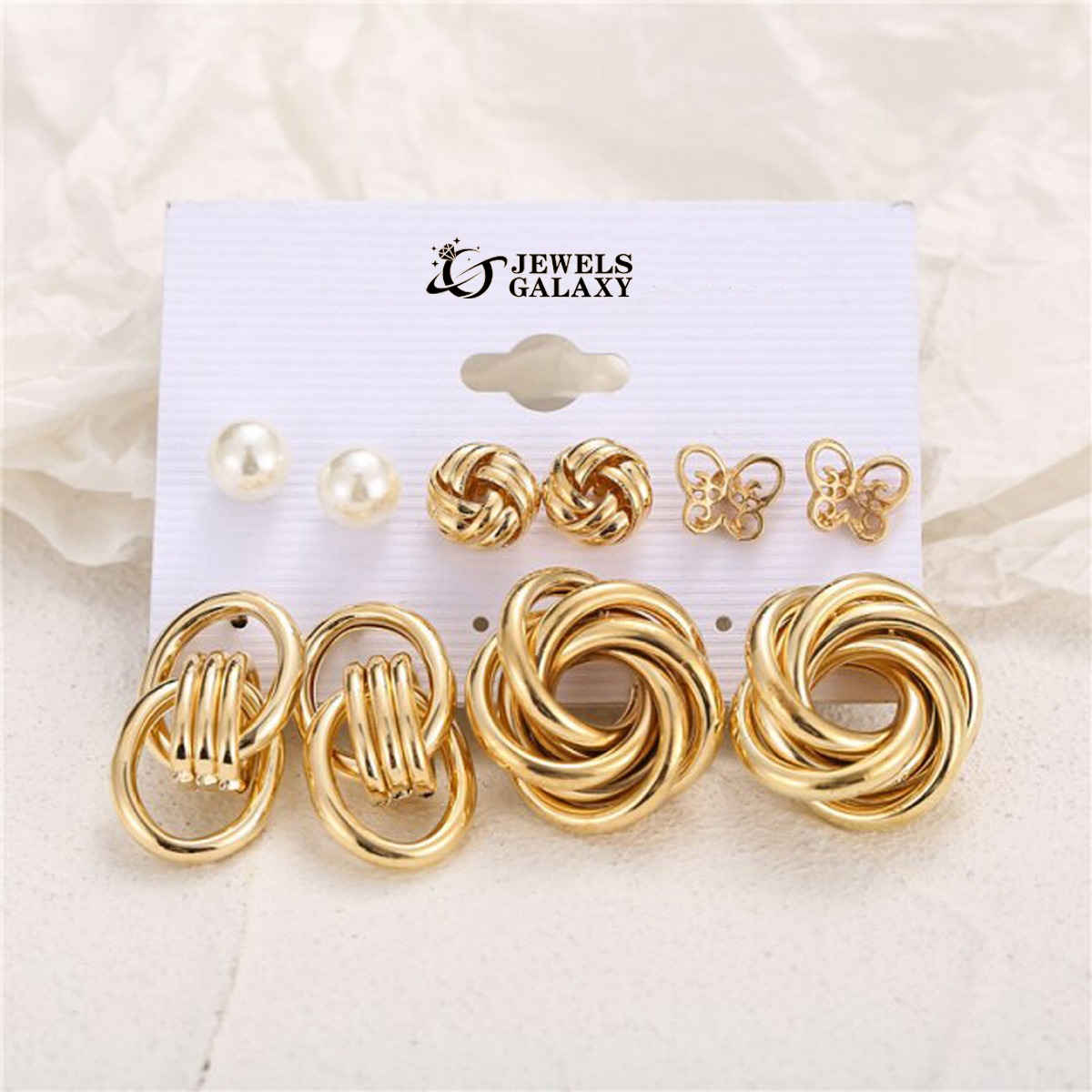 Jewels Galaxy Gold-Toned Daily Wear Stud Earrings