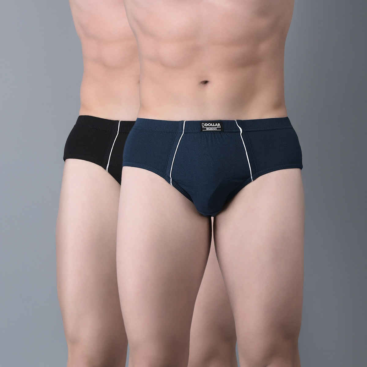 Dollar Bigboss Men's Solid Brief With Anti-Microbial Odour Control | Pack Of 2 - Assorted - XXL