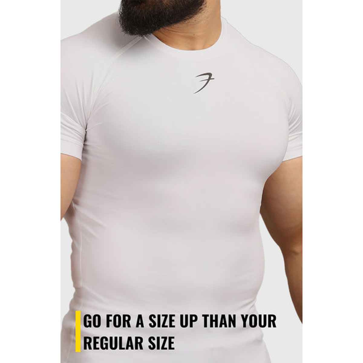 Fuaark Men's Compression GYM T-shirt | White - XL