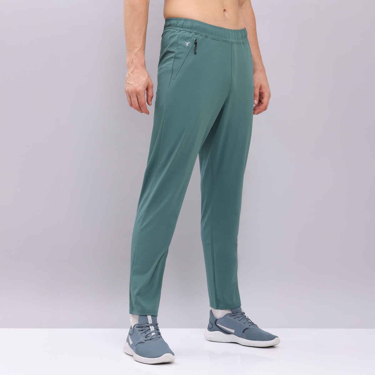 Technosport Men Poly Solid Relax Fit Sports Trackpants with ELASTO PLUS | Black | M