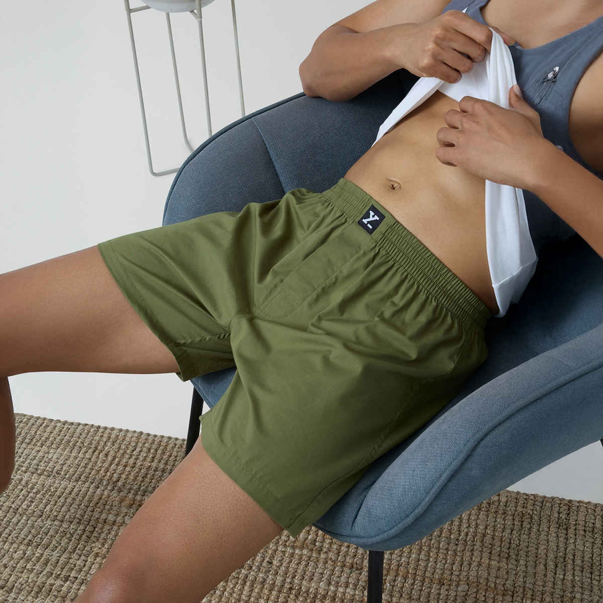 XYXX Men's Cotton Solid Inner Boxers Pack of 1, Army Green| XXL