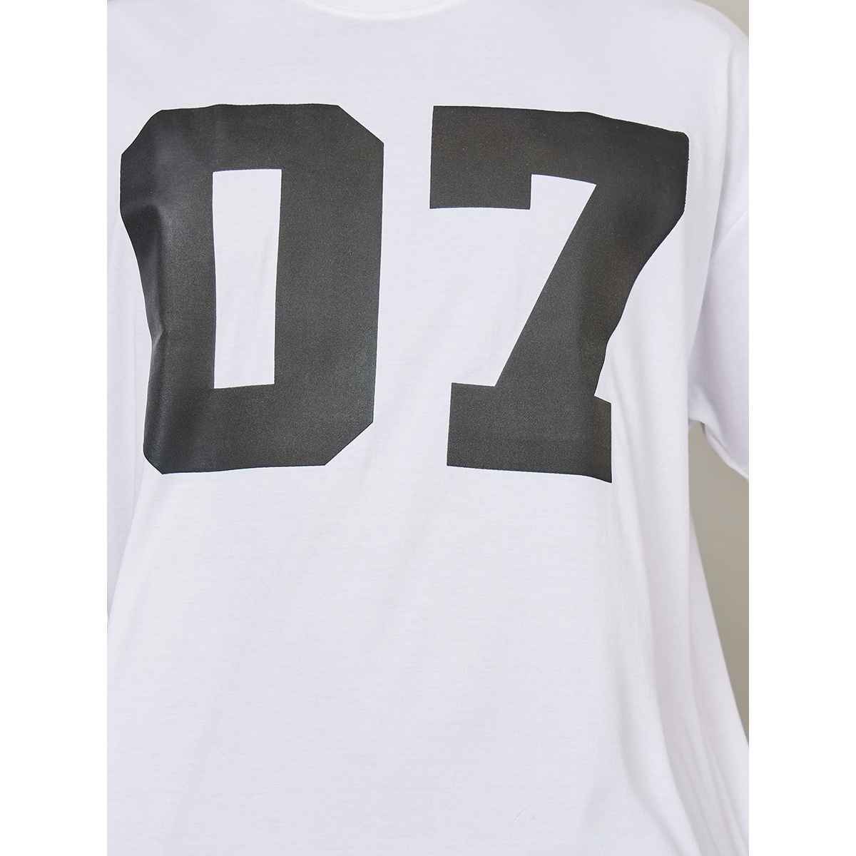 Styli Men's Oversized T-shirt with HD Print Detail | White - XL