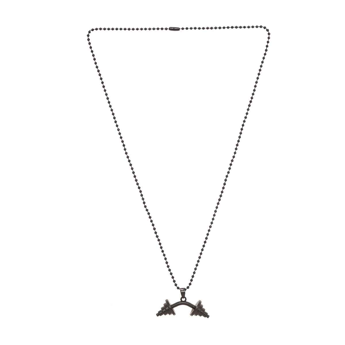 Priyaasi Men's Black Star Pendant And Chain (Bd-Ch-10119)