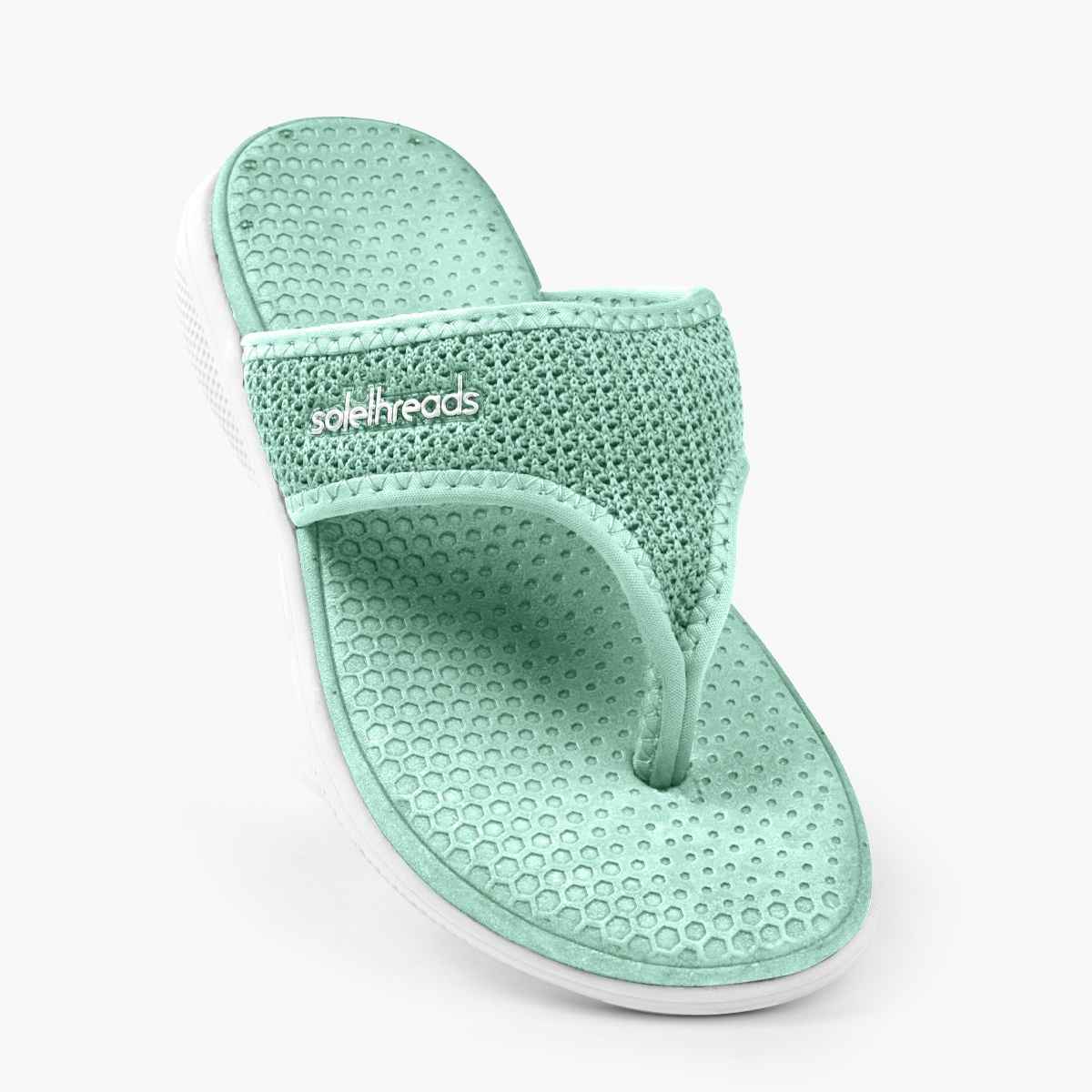 Solethreads Grace T Mint Green Flip-Flops & Slippers for Women | Size - India-UK 7