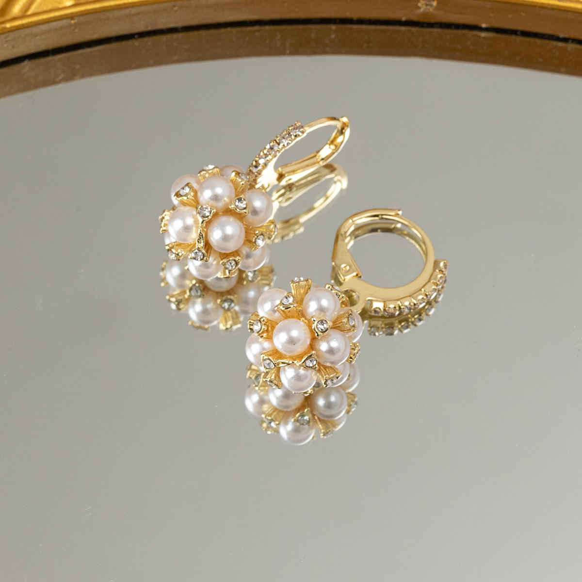 Beautynx Pearl Blossom Ball Earrings | Gold | BNX-EAR-0062