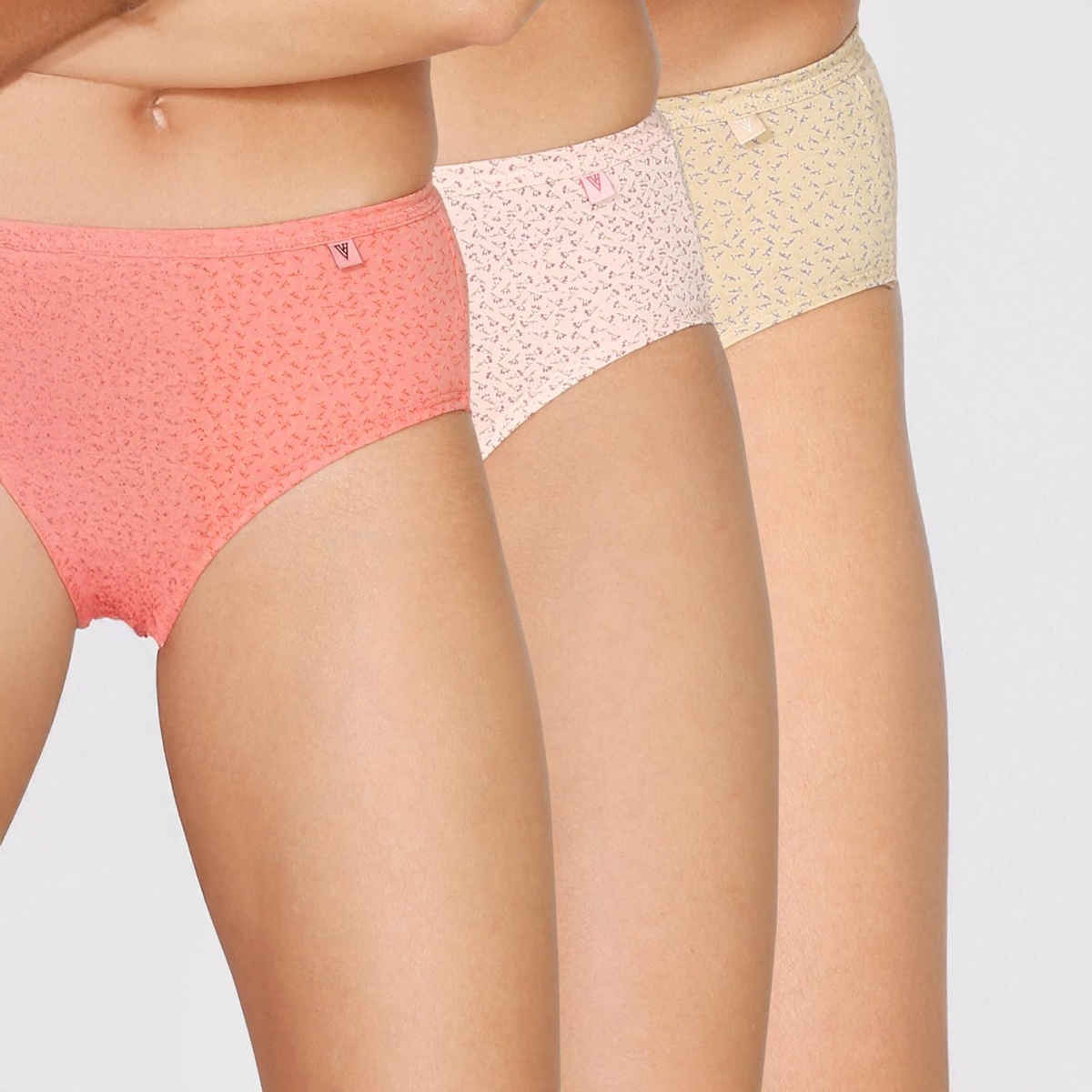 Van Heusen Women Pack of 3 Anti Bacterial Waistband Hipster Panty |L |Colour May Vary