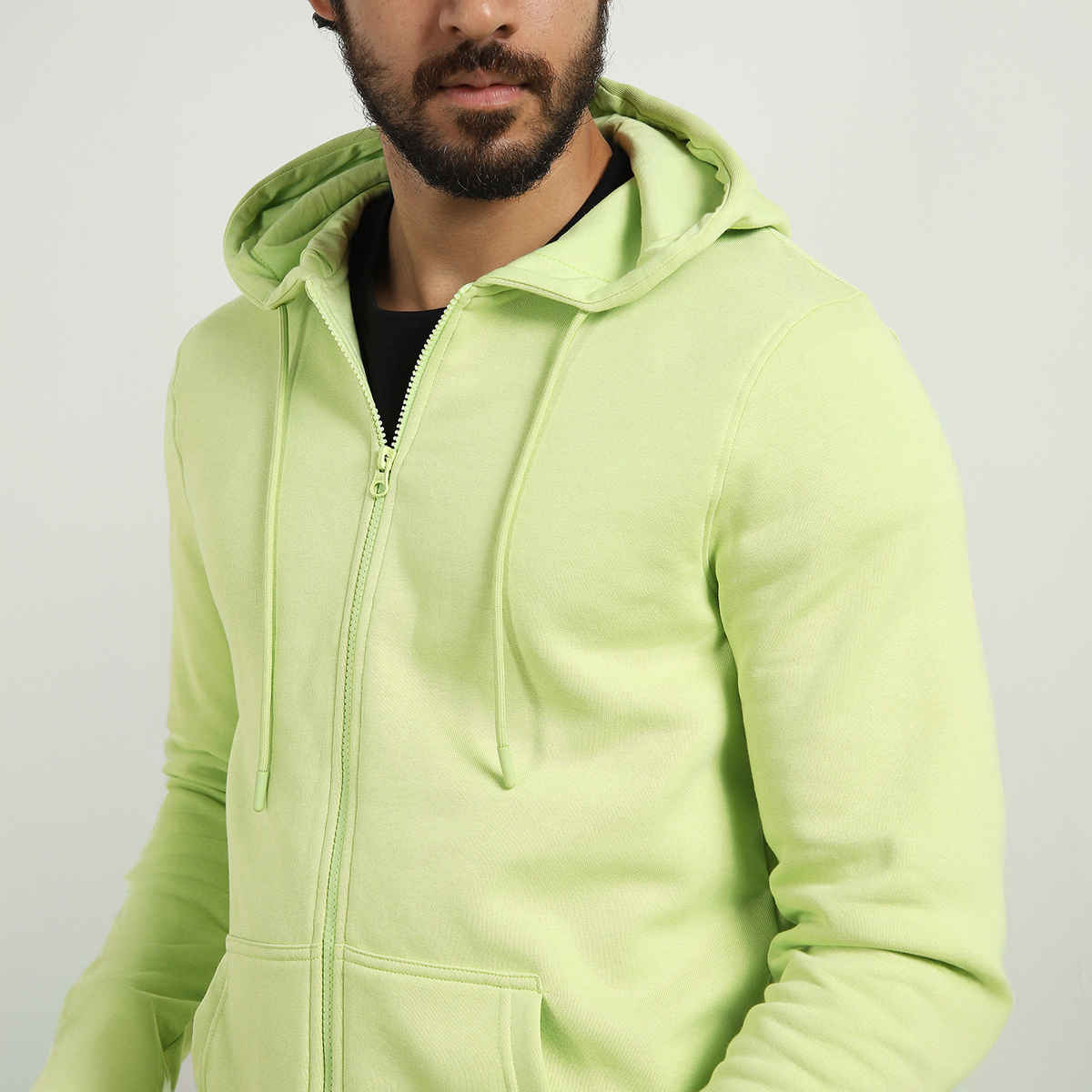 Nobero Men's Zipper Hoodie | Cool Matcha - M