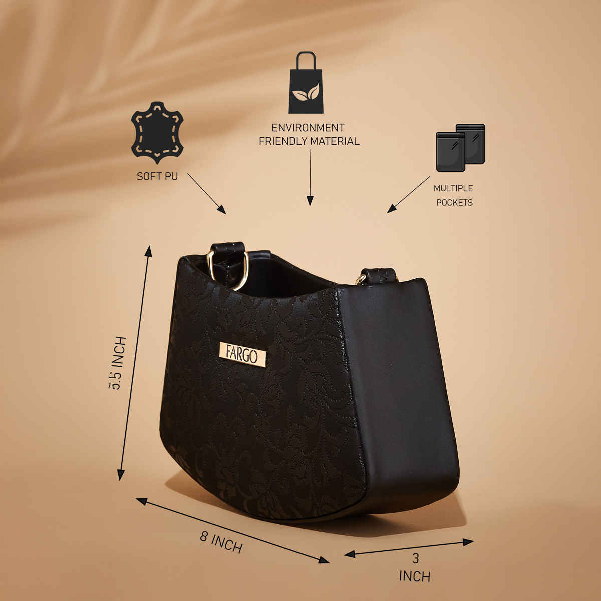 Fargo Women's Trendy Sling Bag | Black