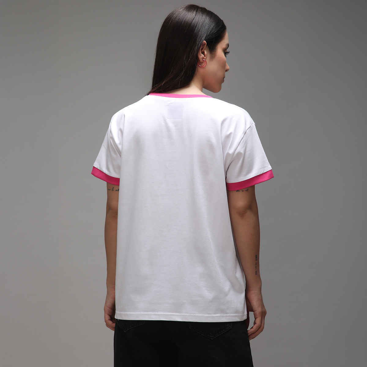 Dillinger Women's Short Sleeve Boxy Regular Printed T-shirt | White - L