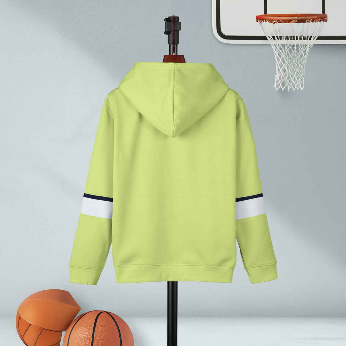 Hellcat Boy's Printed Cotton Blend Hoodie T-Shirt | Green | 3-4 Years