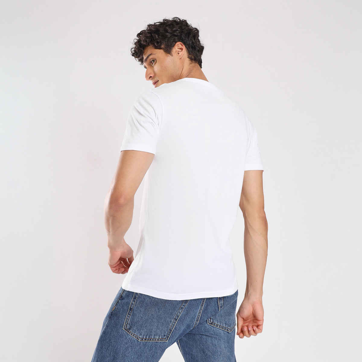 Nobero Men's Plain Classic Fit T-shirt | White - S