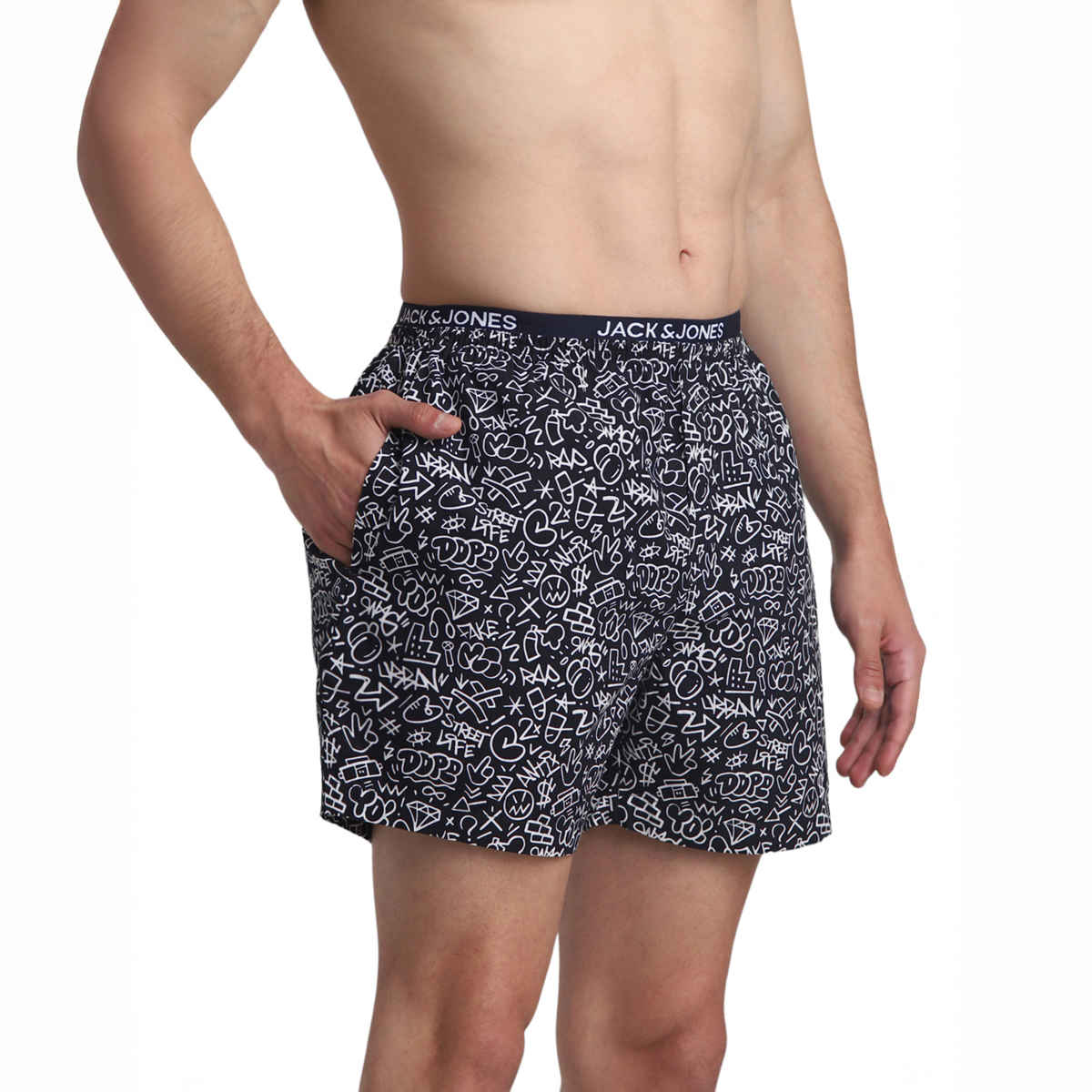JACK & JONES Men's Street Life Boxer | Navy Blazer - M