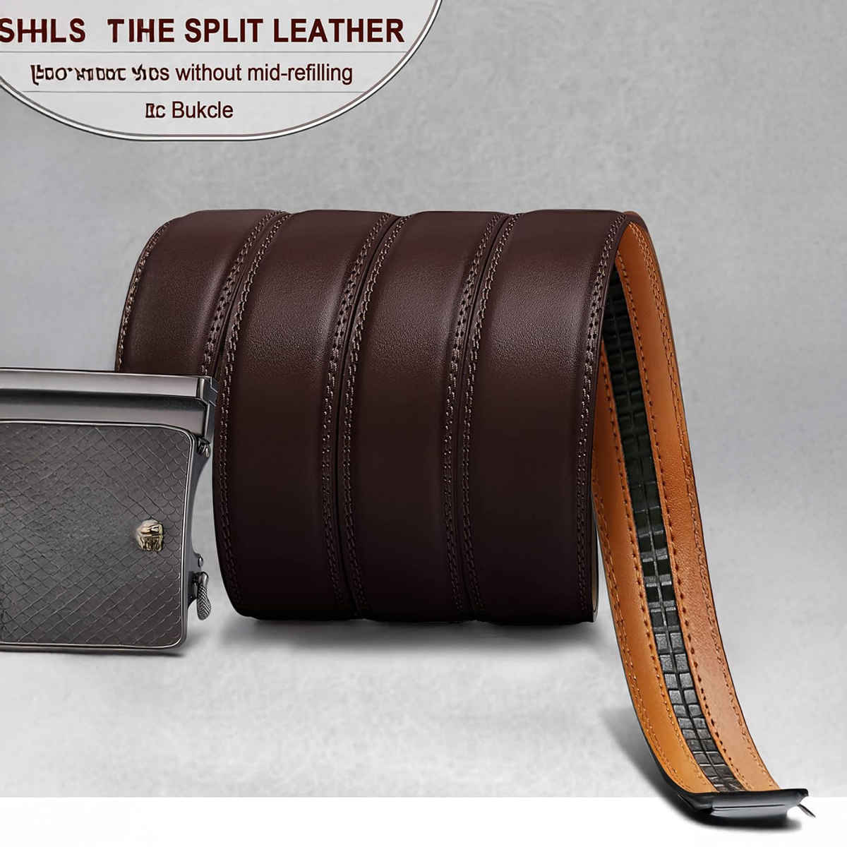 Zoro United Men's Vegan Leather Belt | Brown - One Size