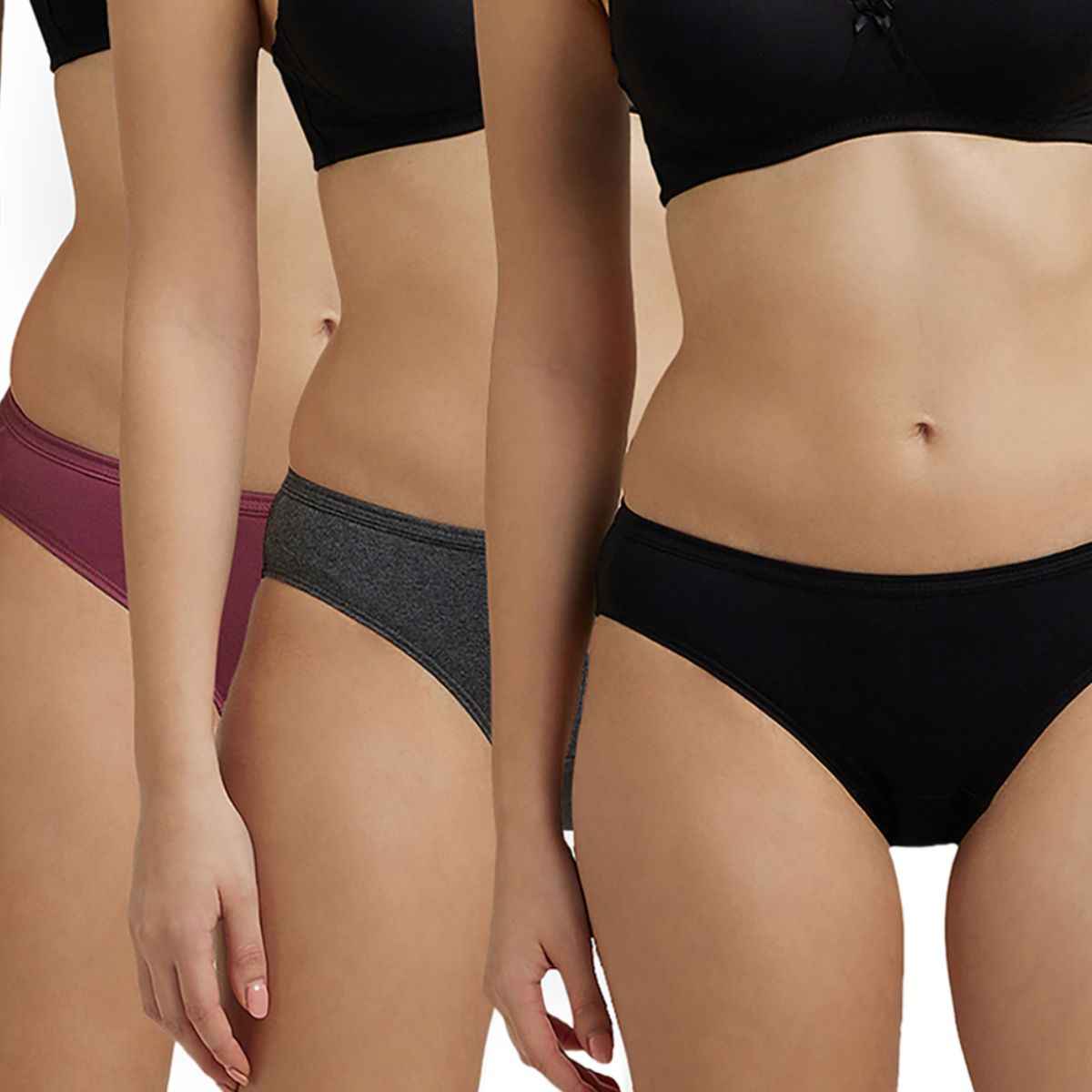 Jockey 1410 Women's Medium Coverage Super Combed Cotton Underwear Bikini (PO3, Assorted) Panty