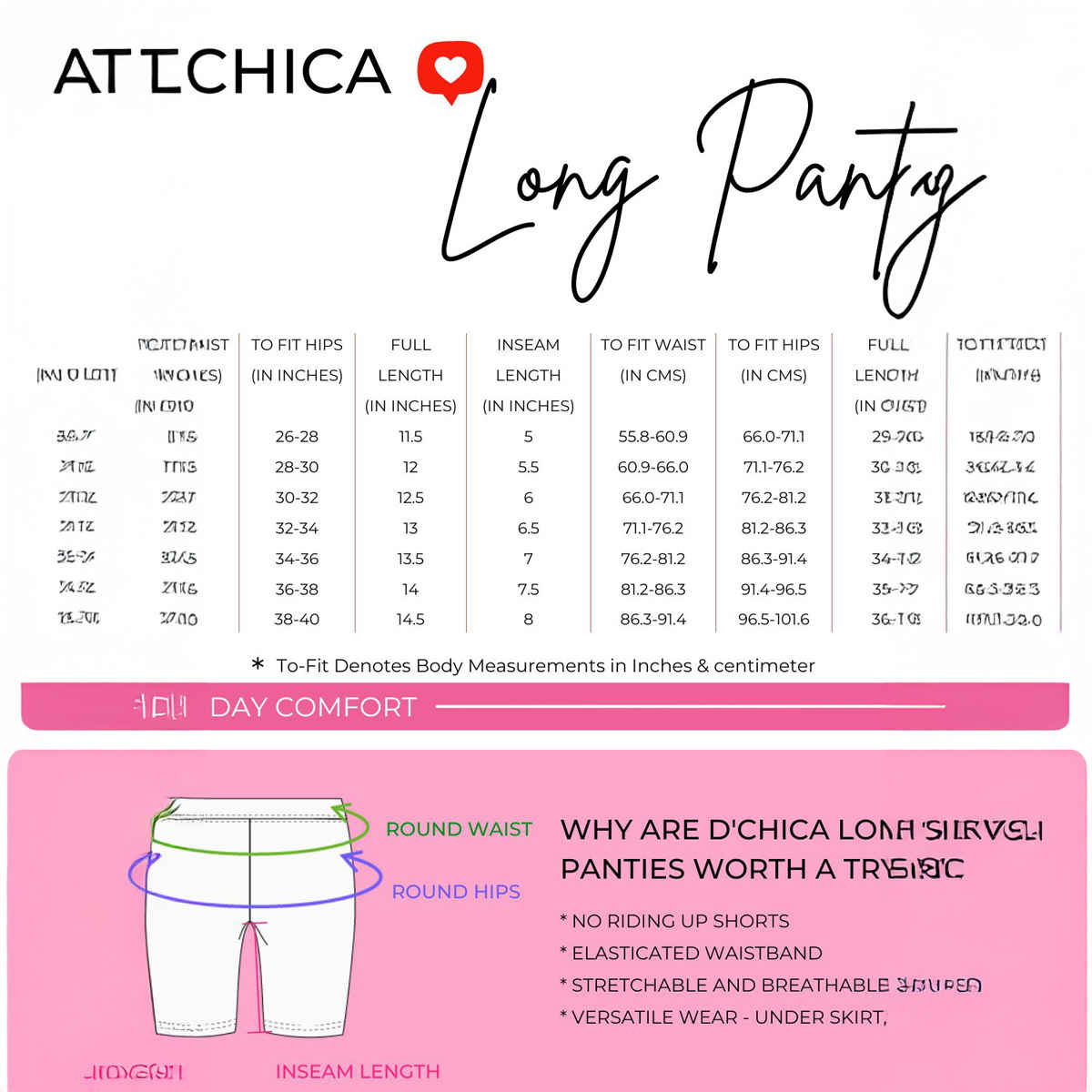 D'Chica High Waist Long Panties For Women With Full Coverage, No Side Seams Gray | L