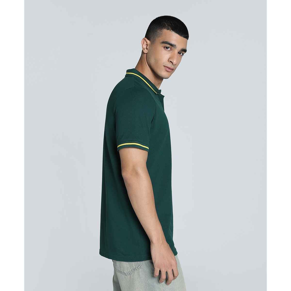Puma Men's Collar Tipping Polo | Green - M