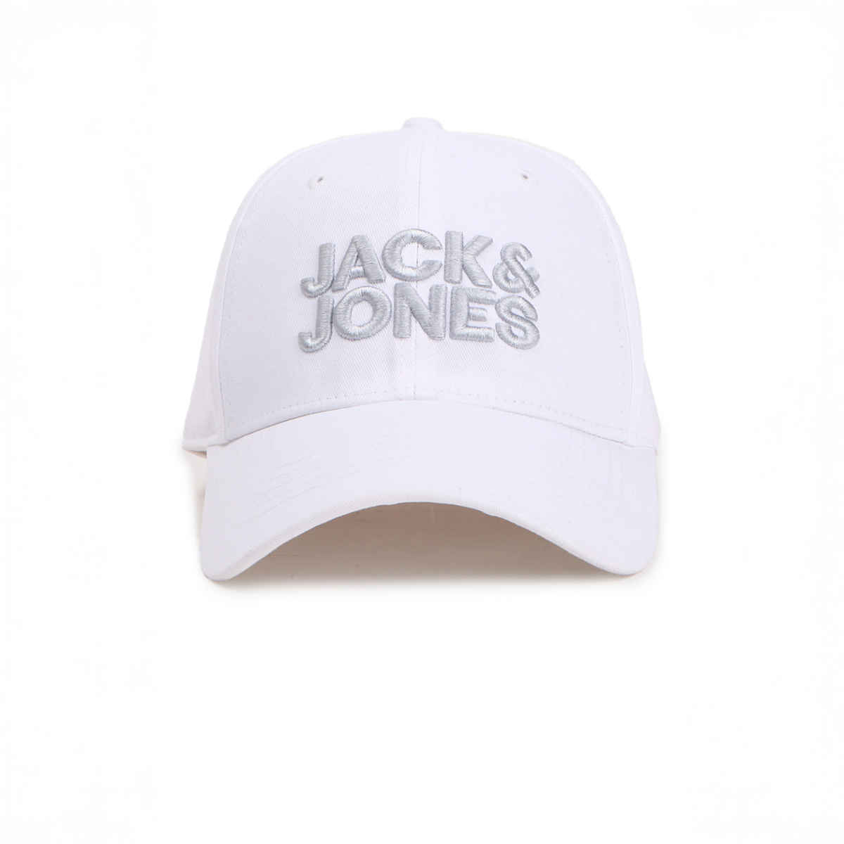 Jack & Jones Unisex Cotton Baseball Cap | White - One Size