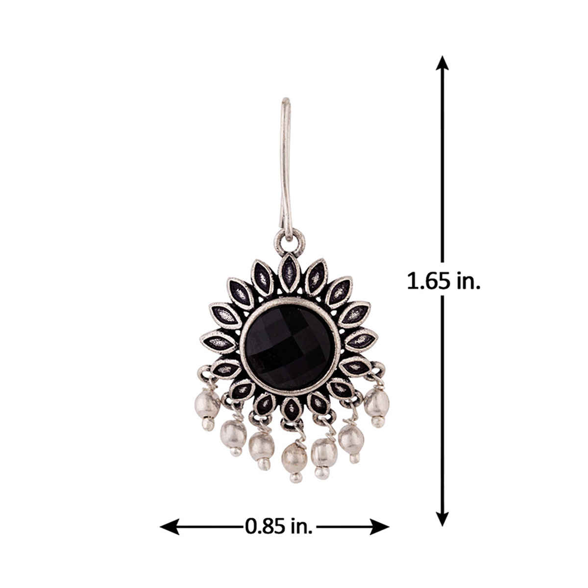 Voylla Work Essentials Round Cut Gem Earrings