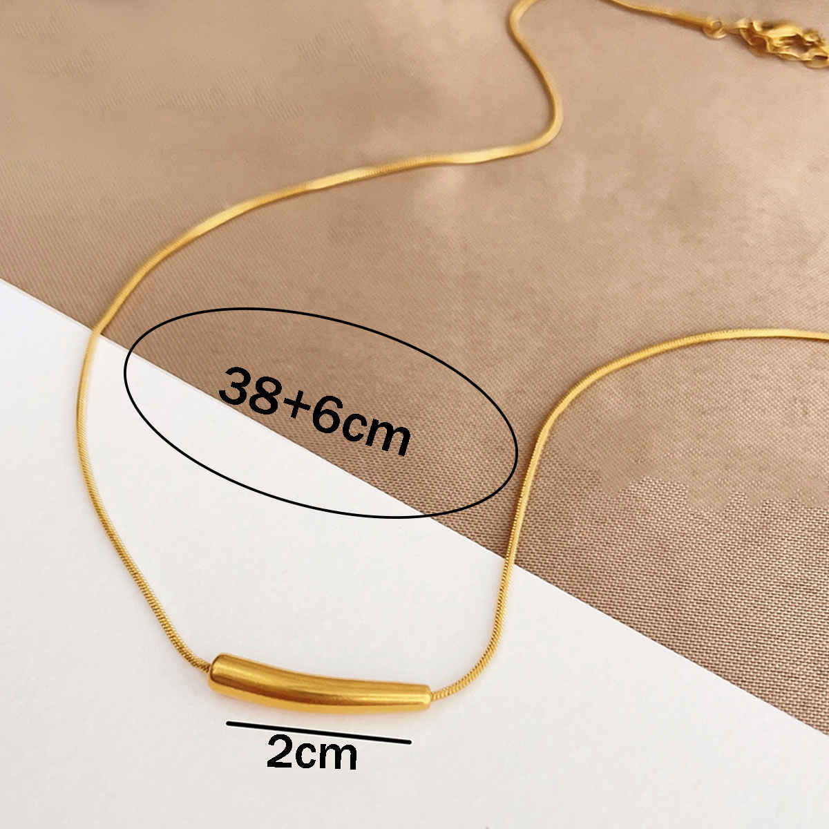 LabelShe Gold-Plated Minimalistic Teardrop Necklace | LS-NCK-67007