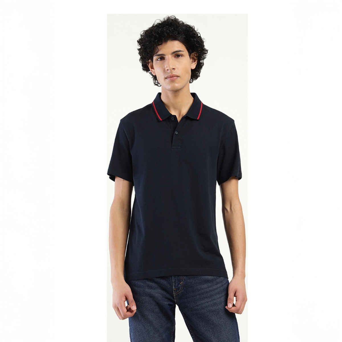 Levi's Men's 100% BCI Cotton Polo T-shirt | Navy Blue - XL