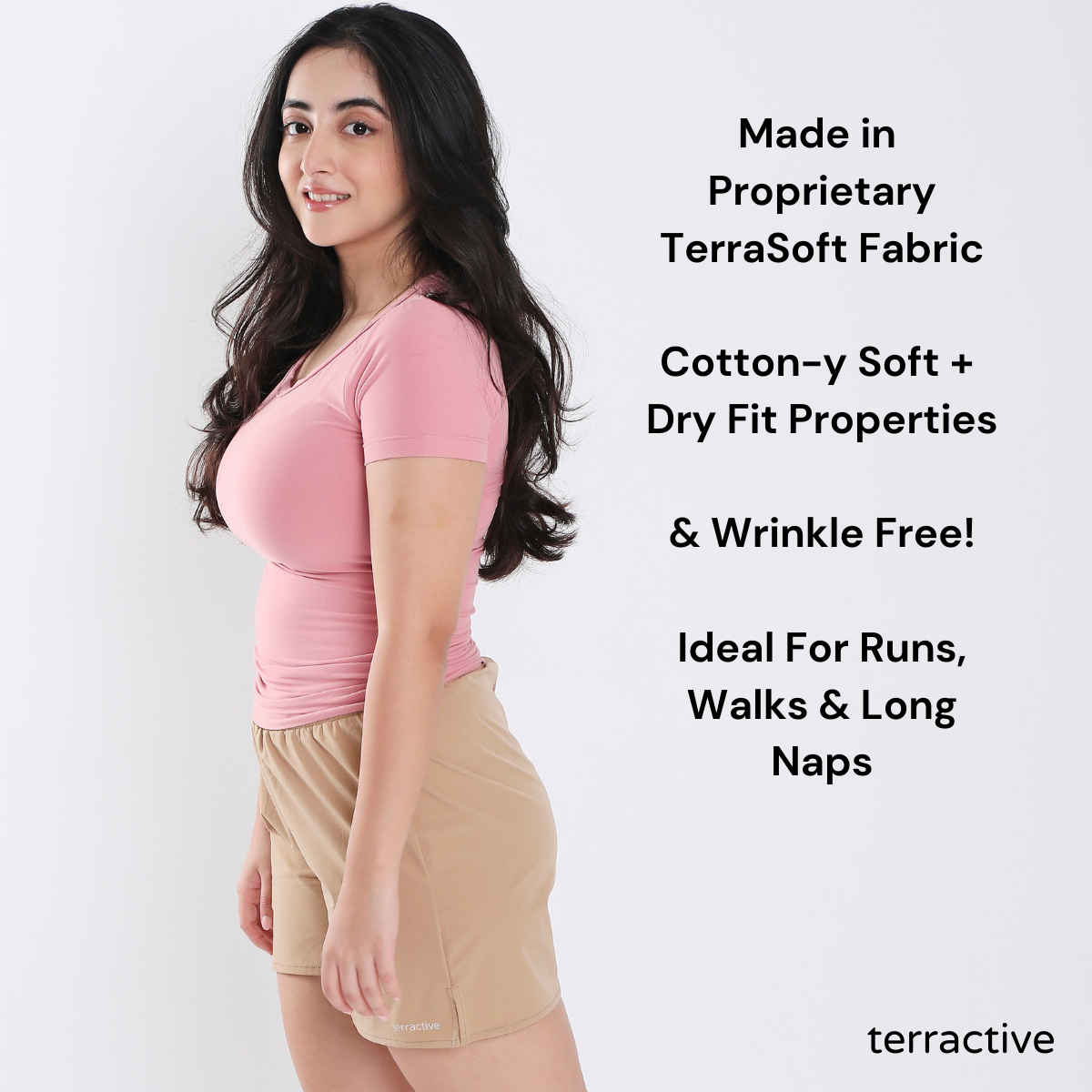 Terractive Women's Cuddle Baby T-shirt | TA10011P | Pink - XL