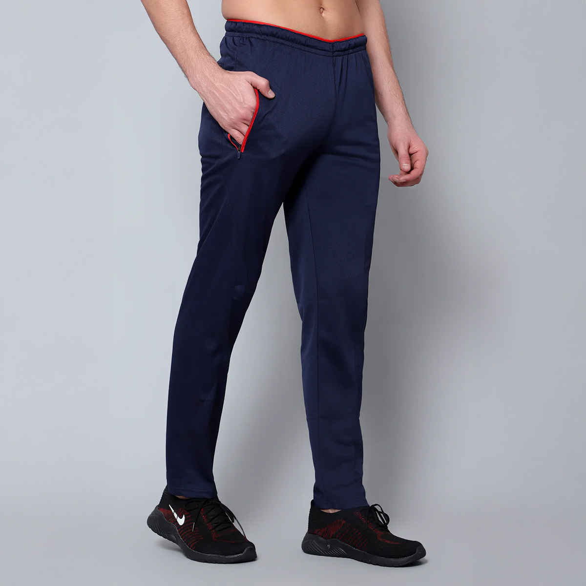 Shiv Naresh Men's Trackpant | 594 - Navy-Red | XL