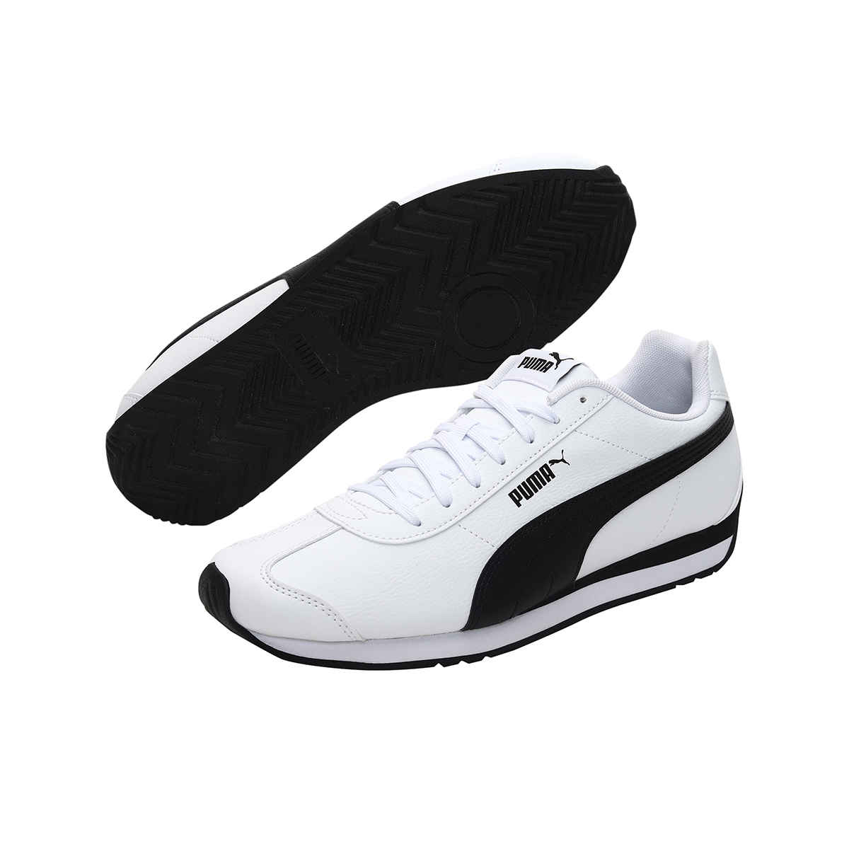 Puma Unisex Turin 3 Sneakers White and Black Uk/Ind - 7