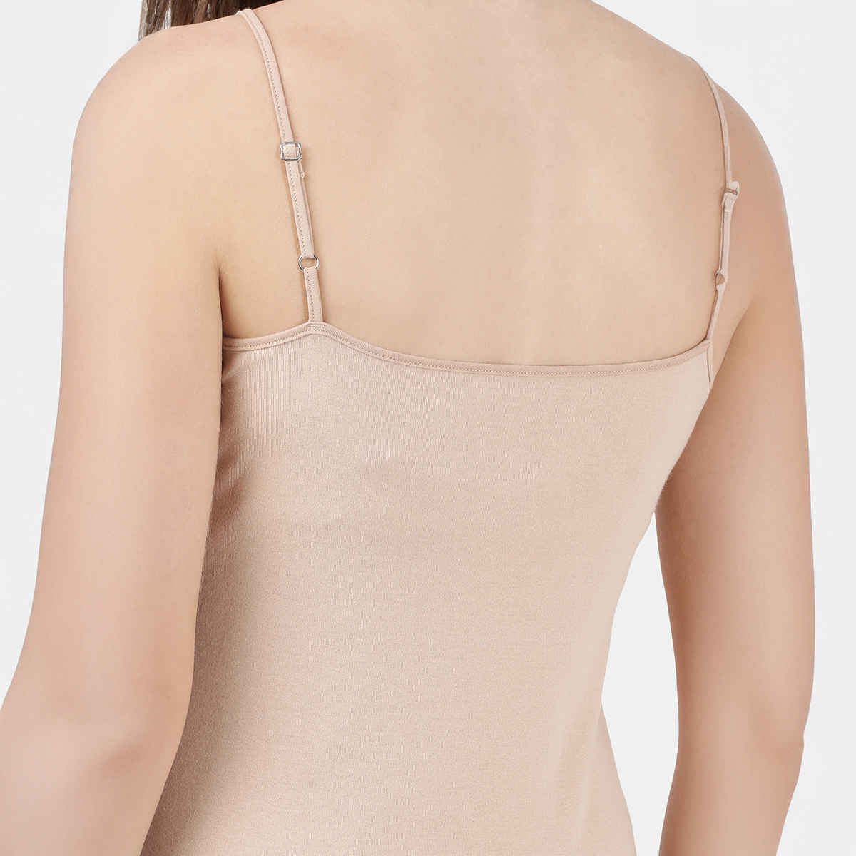 Jockey 1487 Women's Super Combed Cotton Rib Camisole|Adjustable Straps | Skin-M