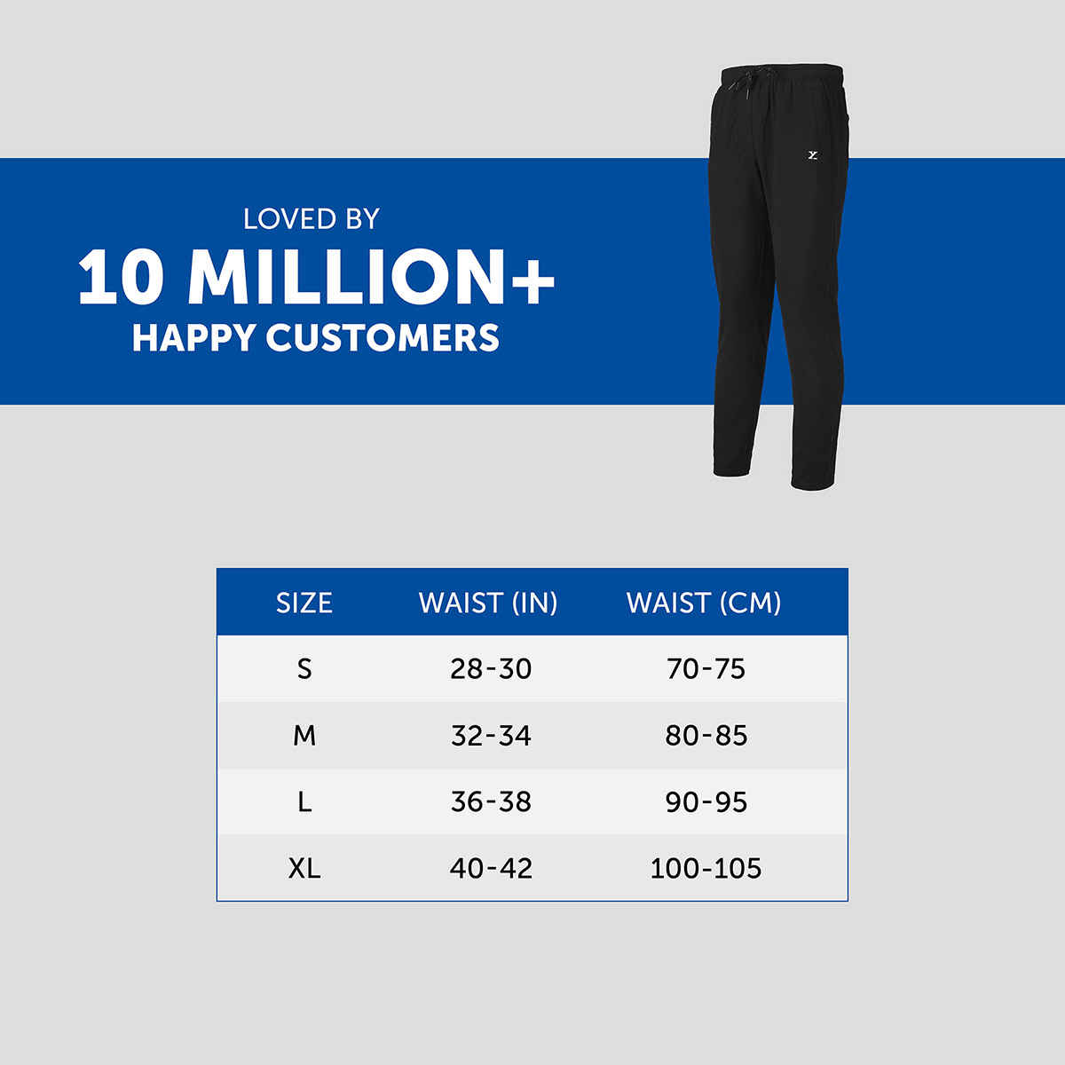 XYXX Ace IntelliSoft Cotton Modal Solid Loungewear Relaxed Fit | 2 Zipper Side pockets | Black- XL