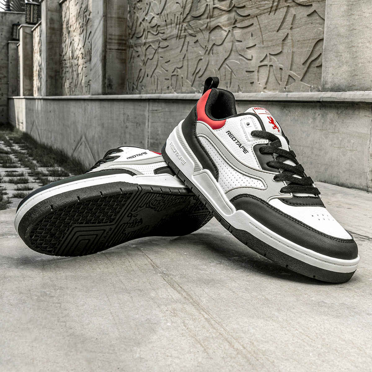 Red Tape Men's Sneakers | RSL0272A | White and Red - UK 6