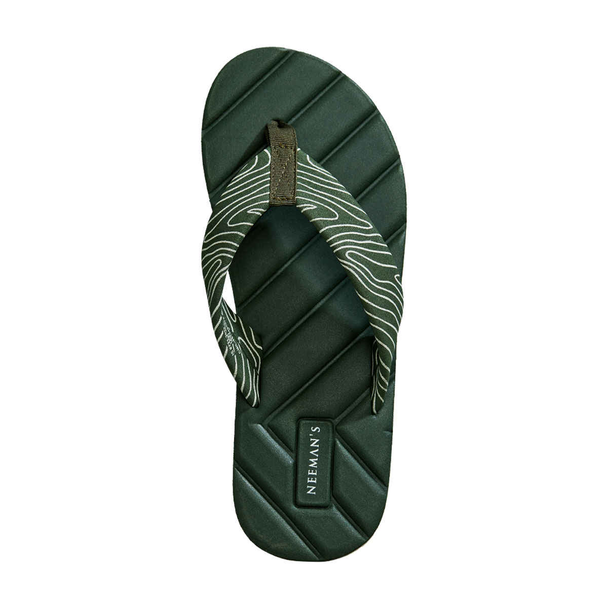 Neeman's Men's All-Vibes Flip-Flops | NM-ALV-OGBE | Olive and Beige - UK 10
