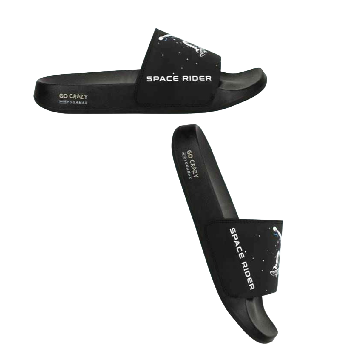 Campus Men's Space Rider Slides | Black | UK9