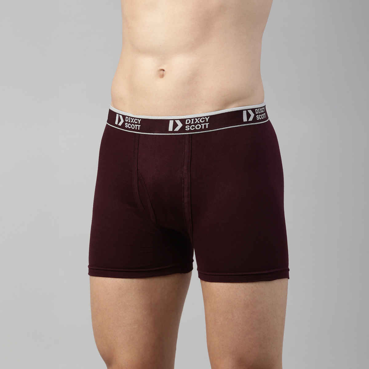 Dixcy Scott Originals MenS Long Cross Trunk Fit Solid Innerwear Outer Elastic Multicolor-Pack Of 3