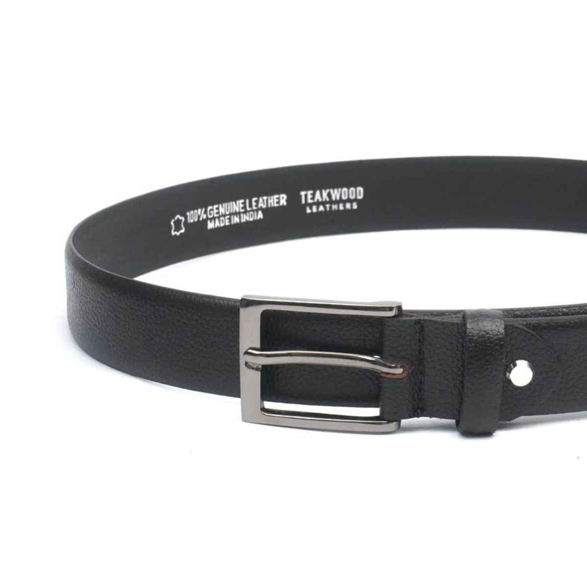 Teakwood Men's Solid Genuine Leather Reversible Belt | Black and Brown - 34 Inches