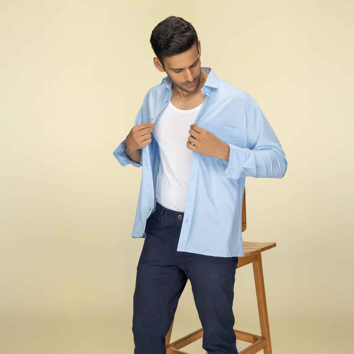 XYXX Men's Cotton Solid Polar White Vest| M