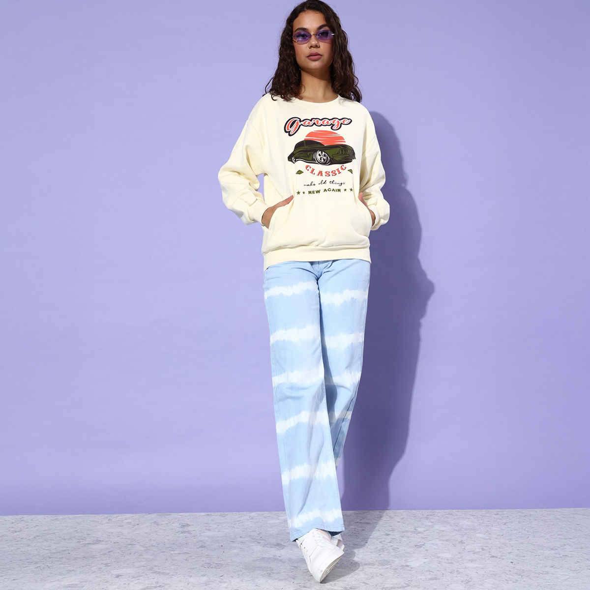 Dillinger Women's Sweatshirt | Dlwmnswt048W | White - S