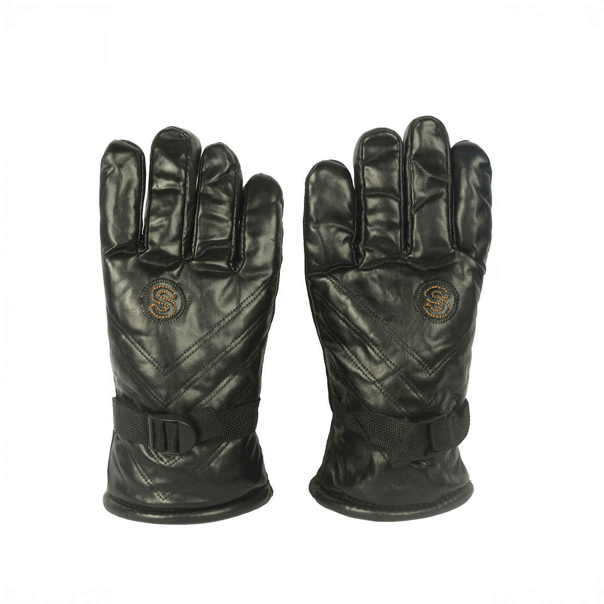 Calvadoss Men's Solid Gloves | Mgl-404 | Black