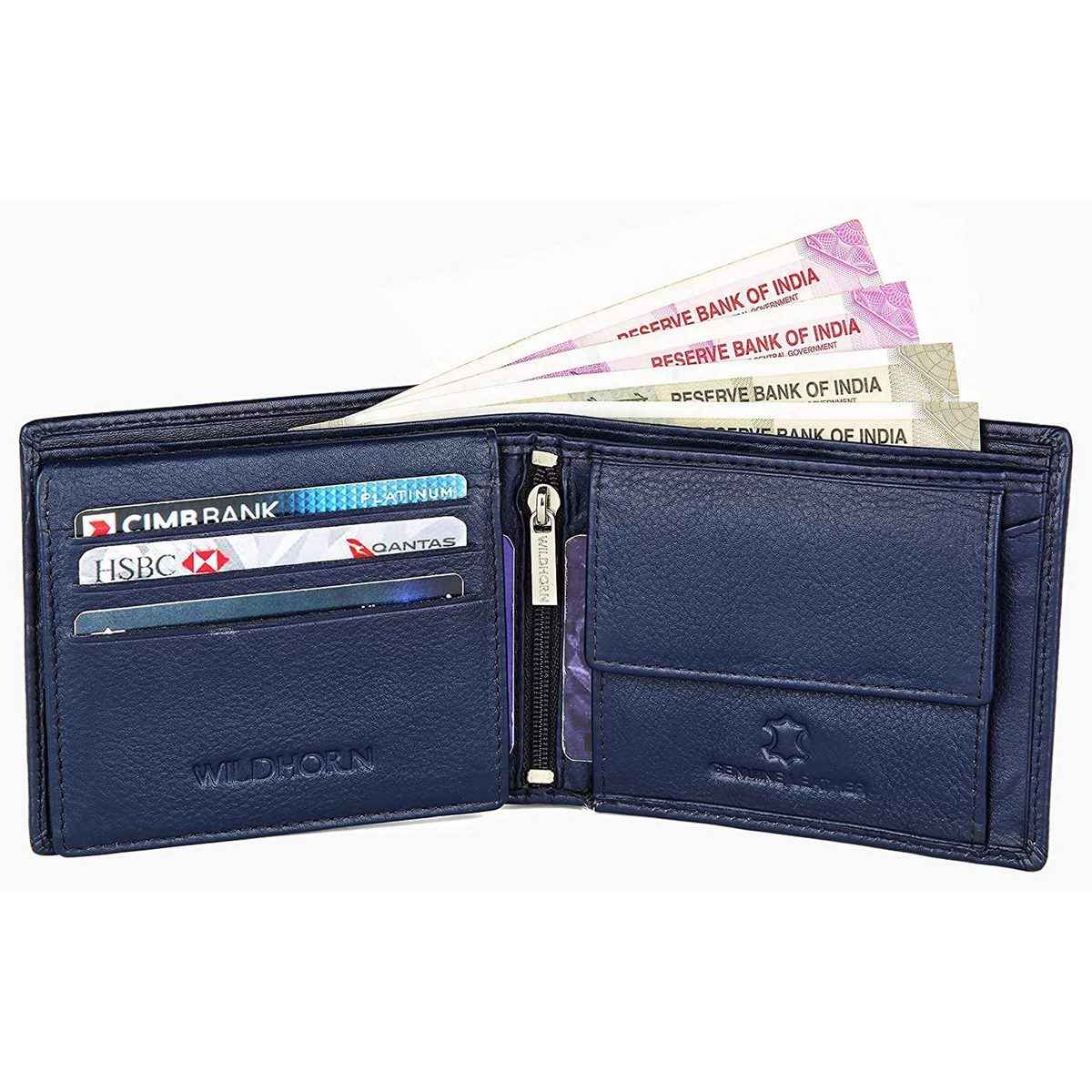 Wildhorn Men's Leather Wallet | Blue