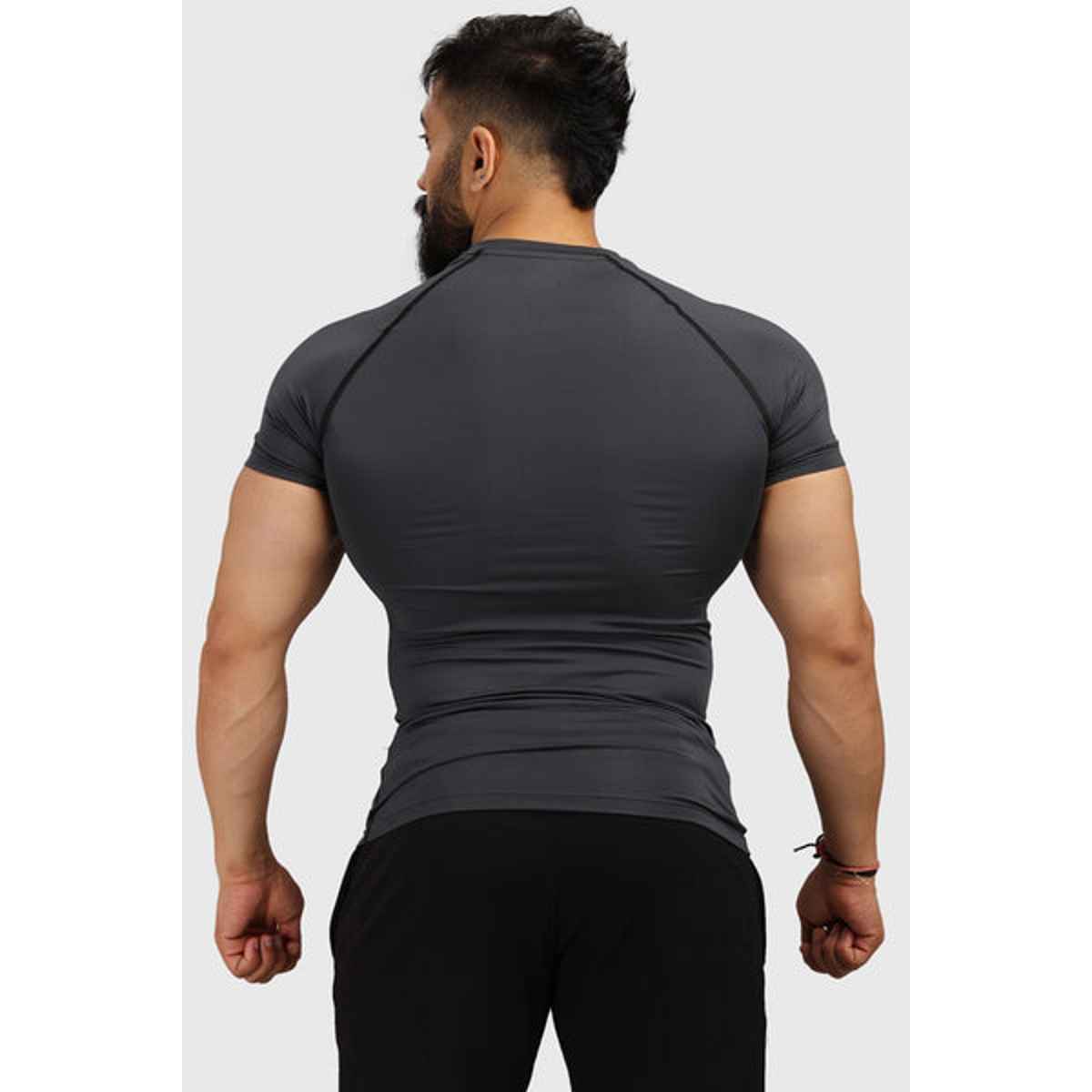 Fuaark Men's Compression GYM T-shirt | Grey - S