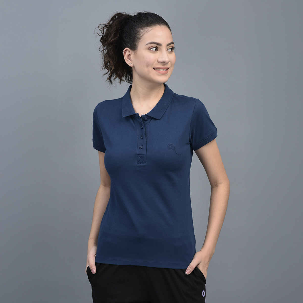 Dollar Women Polo T-shirt - Navy | Premium Cotton | XL
