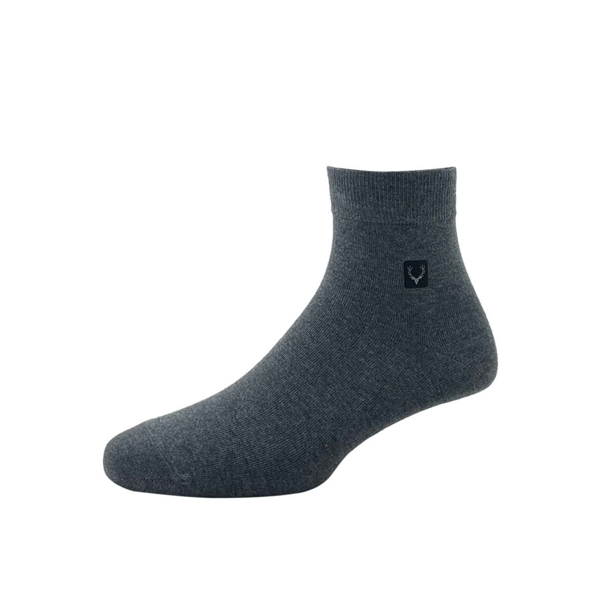 Allen Solly Men's Cotton Quarter Crew Plain Socks - Anthra Melange