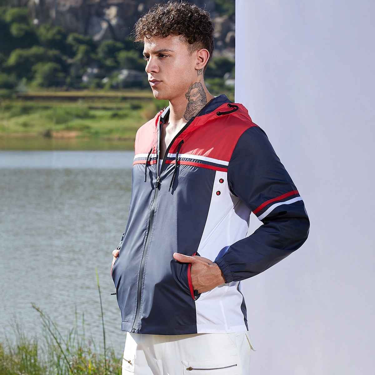 Campus Sutra Men's Jacket | Red - S