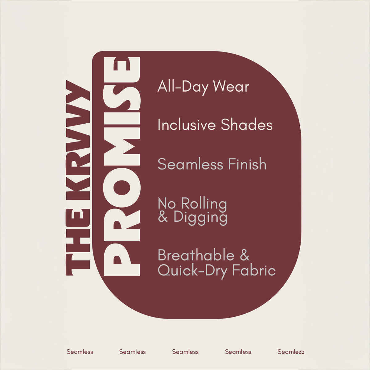 Krvvy Women's All Day Control Shapewear | Seamless, Targeted Compression & Cotton Crotch - S